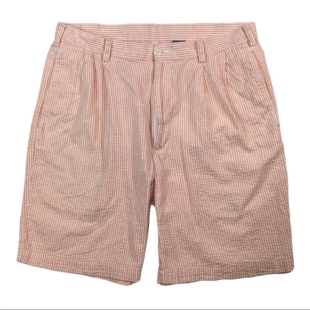 SH240 Mens Joseph A Bank Seersucker Striped Preppy Shorts 34